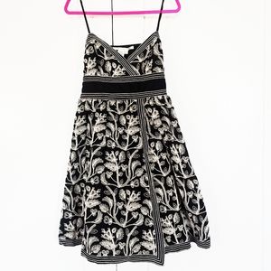 Max Studio Black/White Embroidered Dress